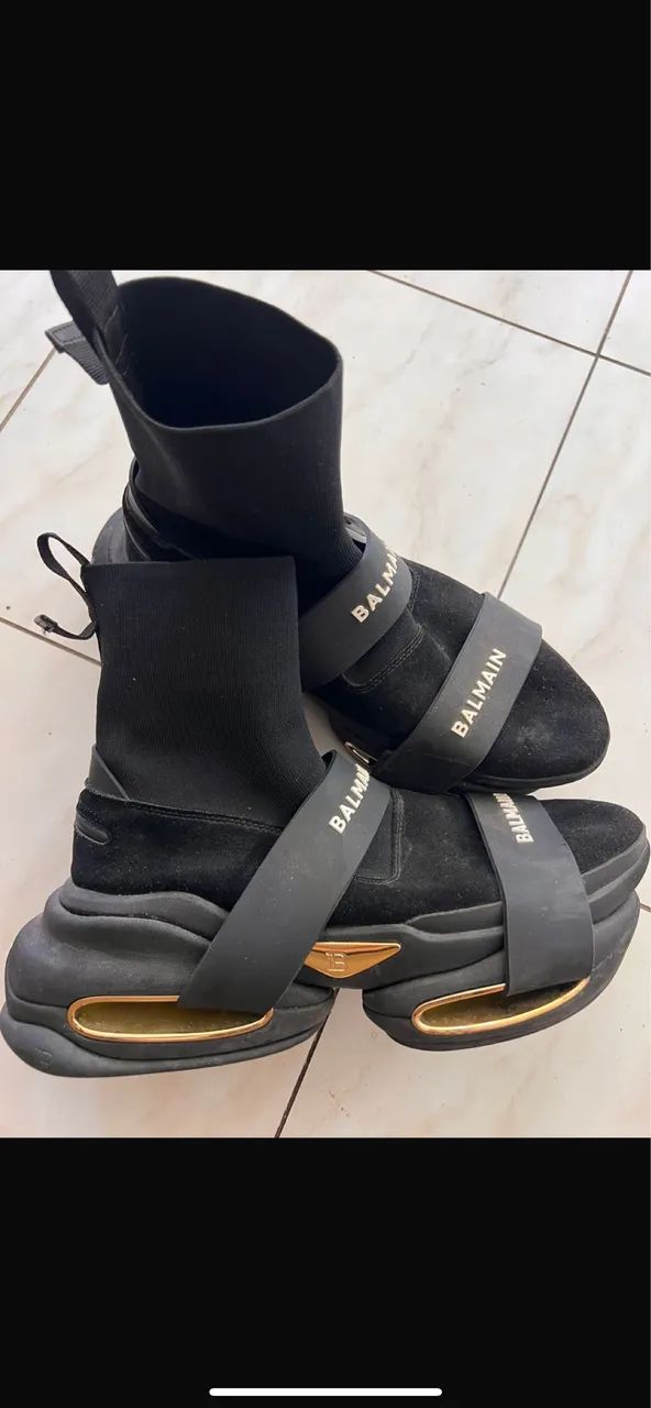 Tênis Balmain cano alto bbold 