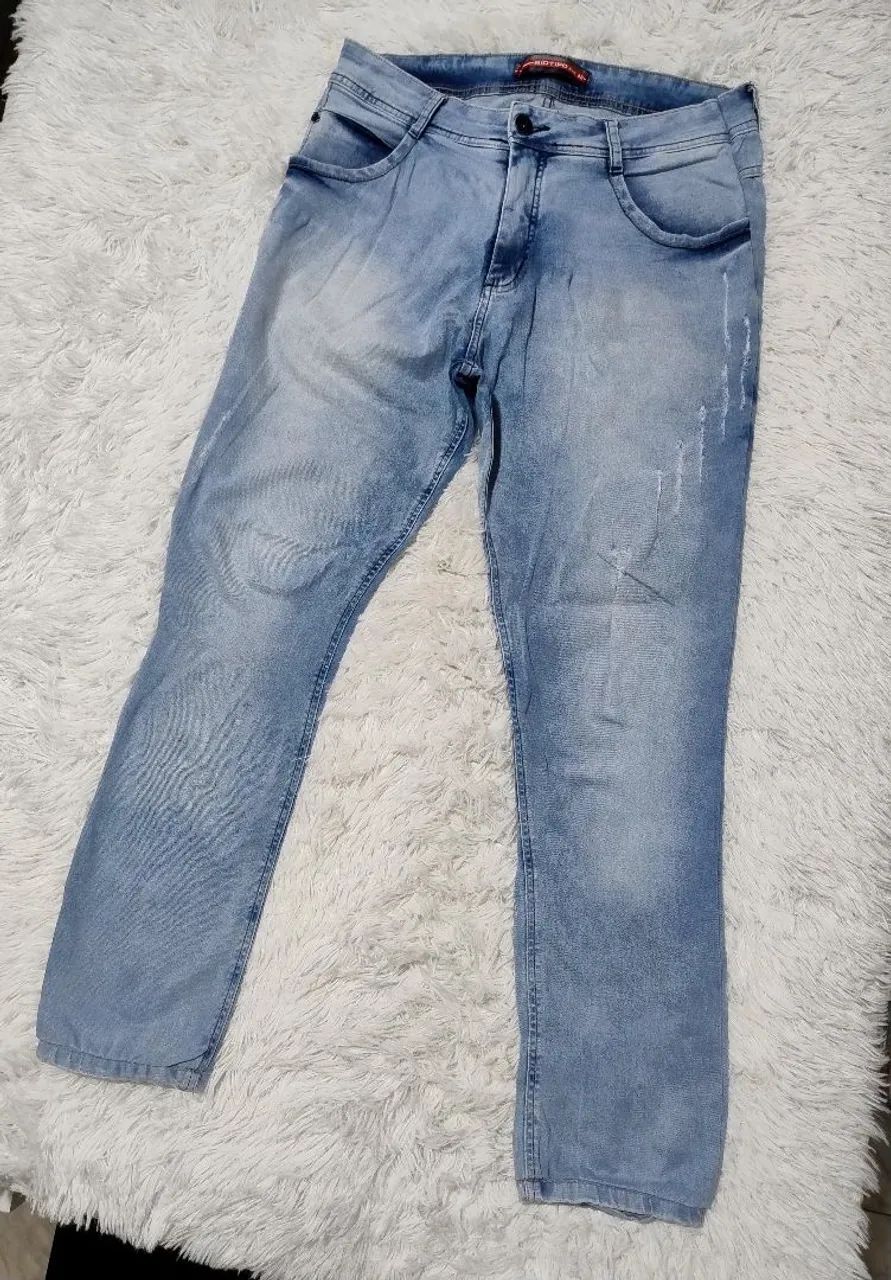 Calça Jeans Bio Tipo Customizada 48 - Foto 2