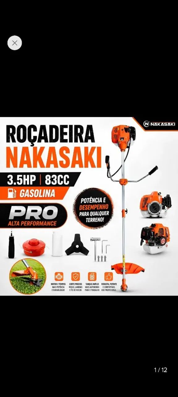 Roçadeira 83 c completa usada 1 vez .