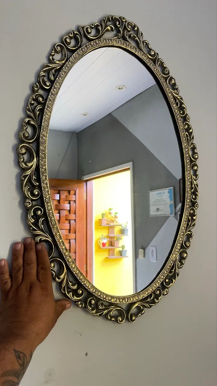 Lindo espelho em bronze - Foto 2