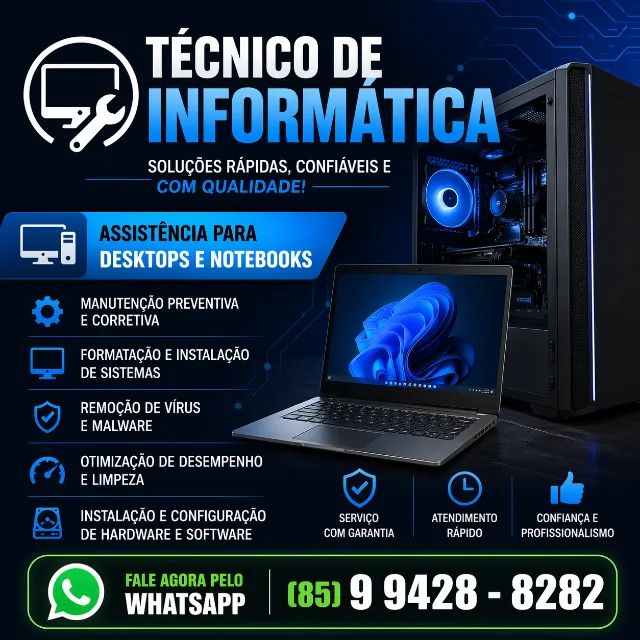 ASSISTÊNCIA TÉCNICA PARA NOTEBOOKS E COMPUTADORES | DIAGNÓSTICO E REPARO