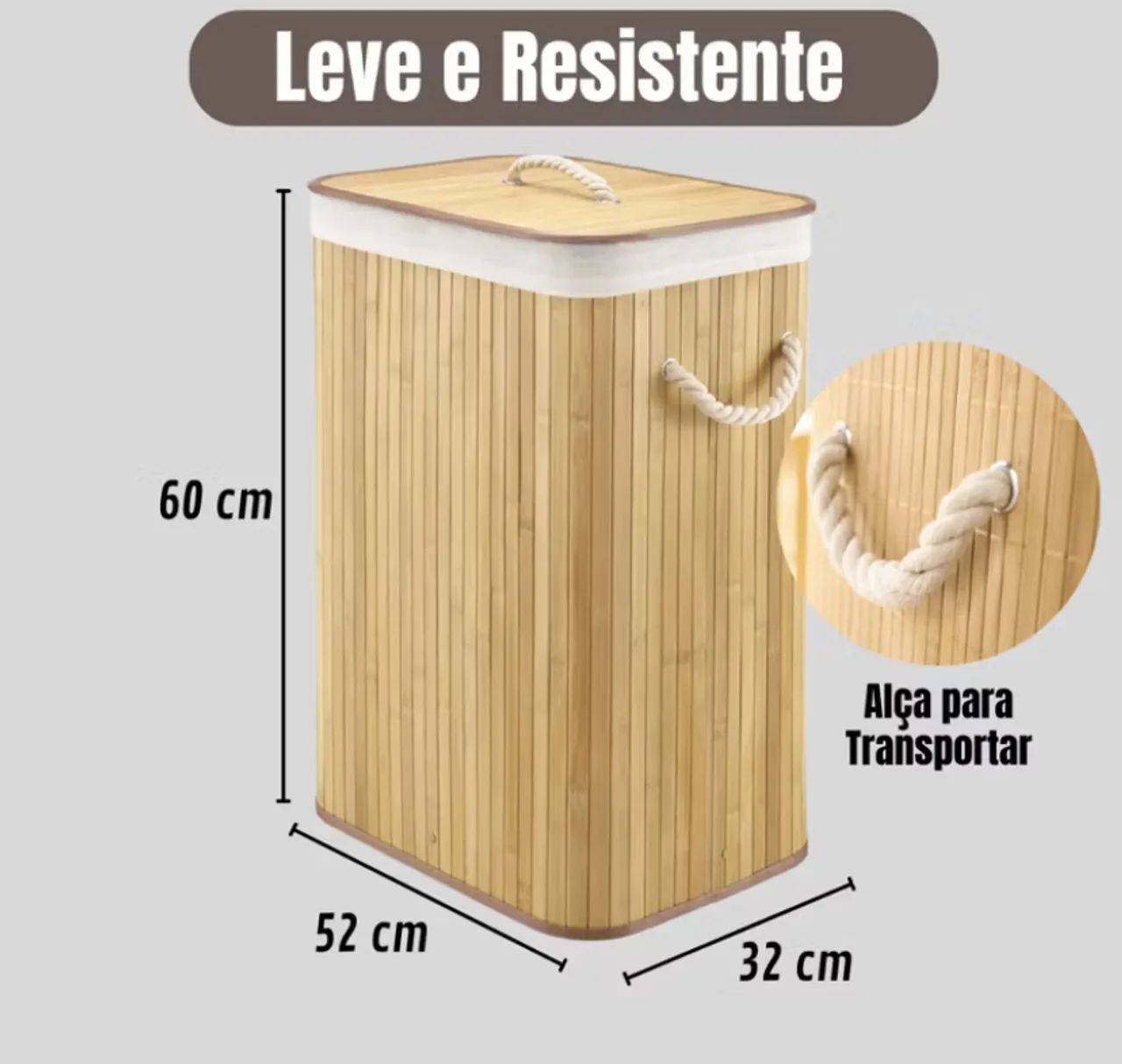 Cesto de bambu com divisória  - Foto 5