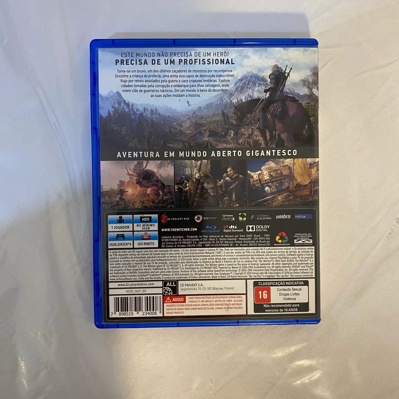 Jogo PS4 The Witcher 3 (completo com mapa e adesivos) + brinde - Foto 3
