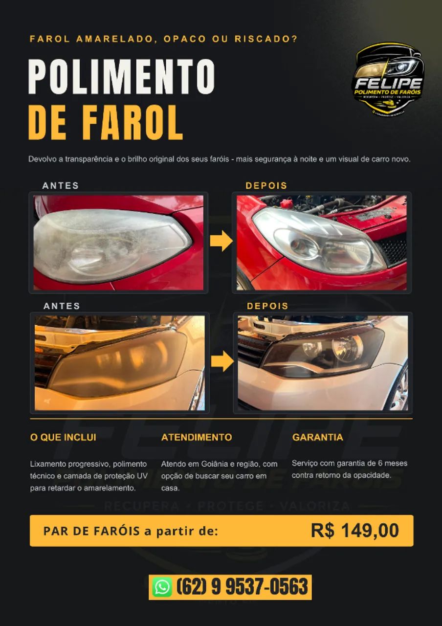 Polimentos de faróis 