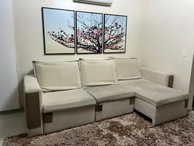Sofá com Chaise - 3 Lugares - 2,82 m - Foto 2