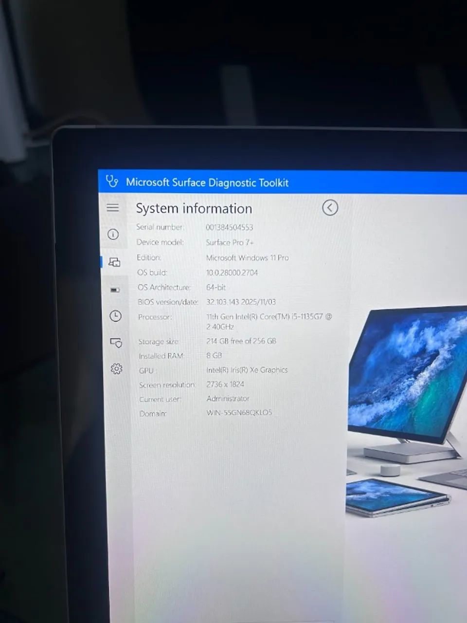Surface Pro 7 + Plus Intel i5 8 RAM/ 256 SSD Microsoft perfeito - Foto 5