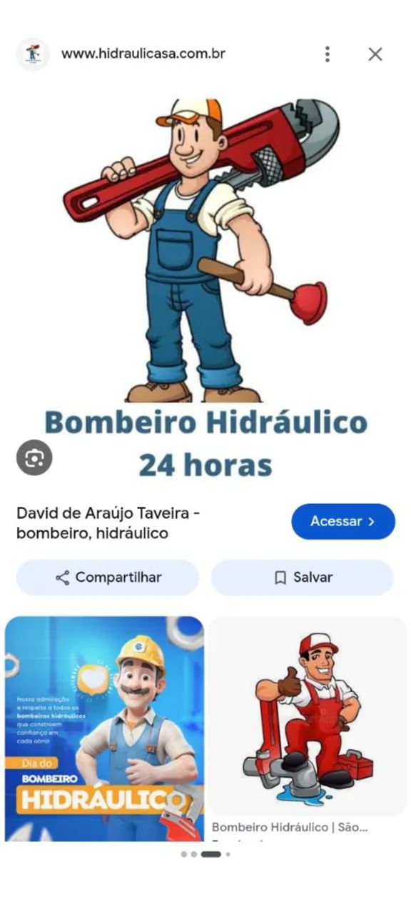 Bombeiro hidráulico 24 horas