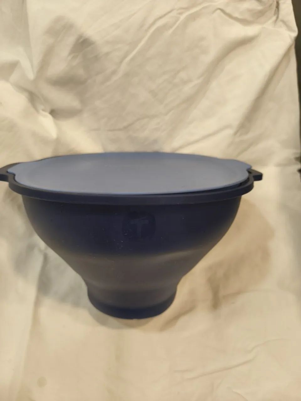 Pipoqueira de Silicone Tupperware Wow Pop Azul (Usada) - Pipoca Saudável no Micro-ondas!