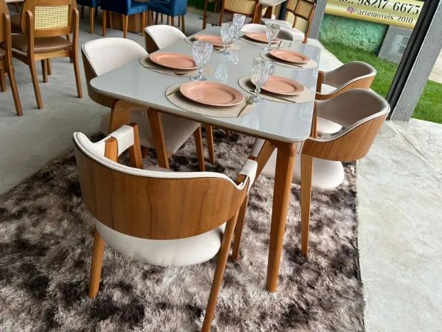 Mesa de Jantar com 06 cadeiras modelos poltronas - Foto 5