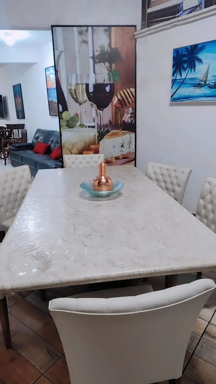 Mesa de mármore e cadeiras presidêncial 