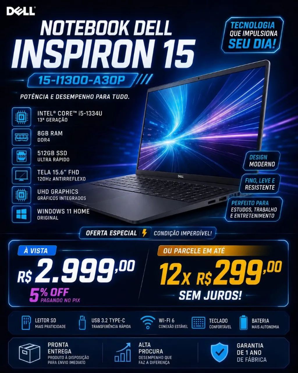 Notebook Dell Inspiron 15