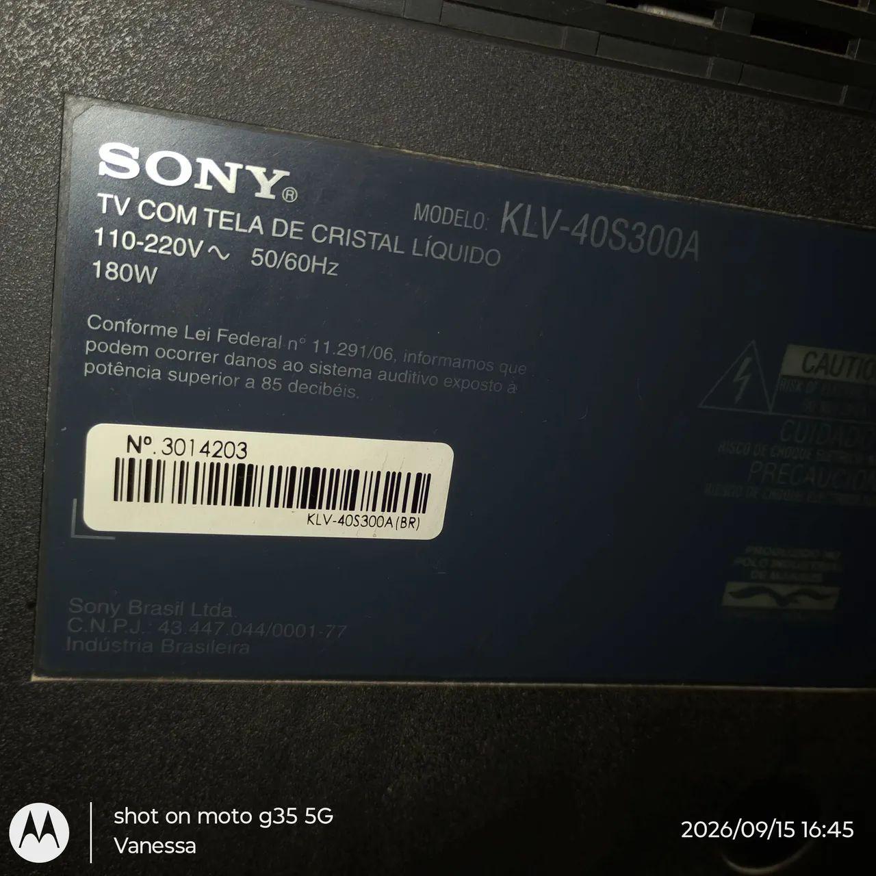 Sony Bravia 40polegadas