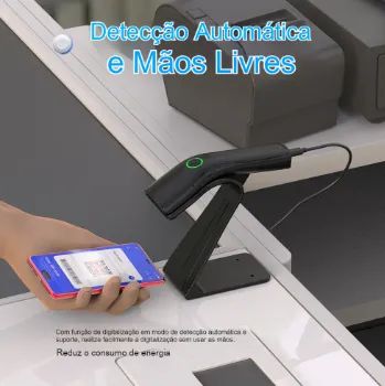 Leitor de Código Barras com Fio + Suporte CE-O1550 - Celark - Foto 2
