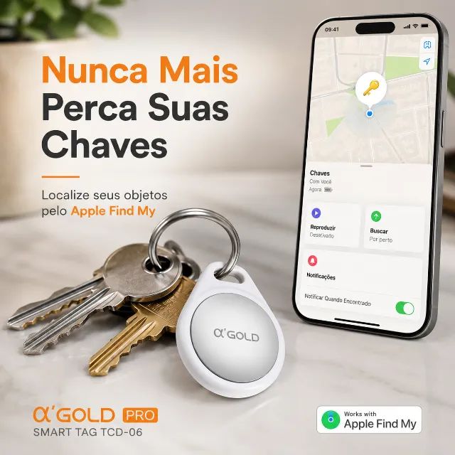 Rastreador Smart Tag Bluetooth Apple Find My A?Gold TCD-06 - Foto 2