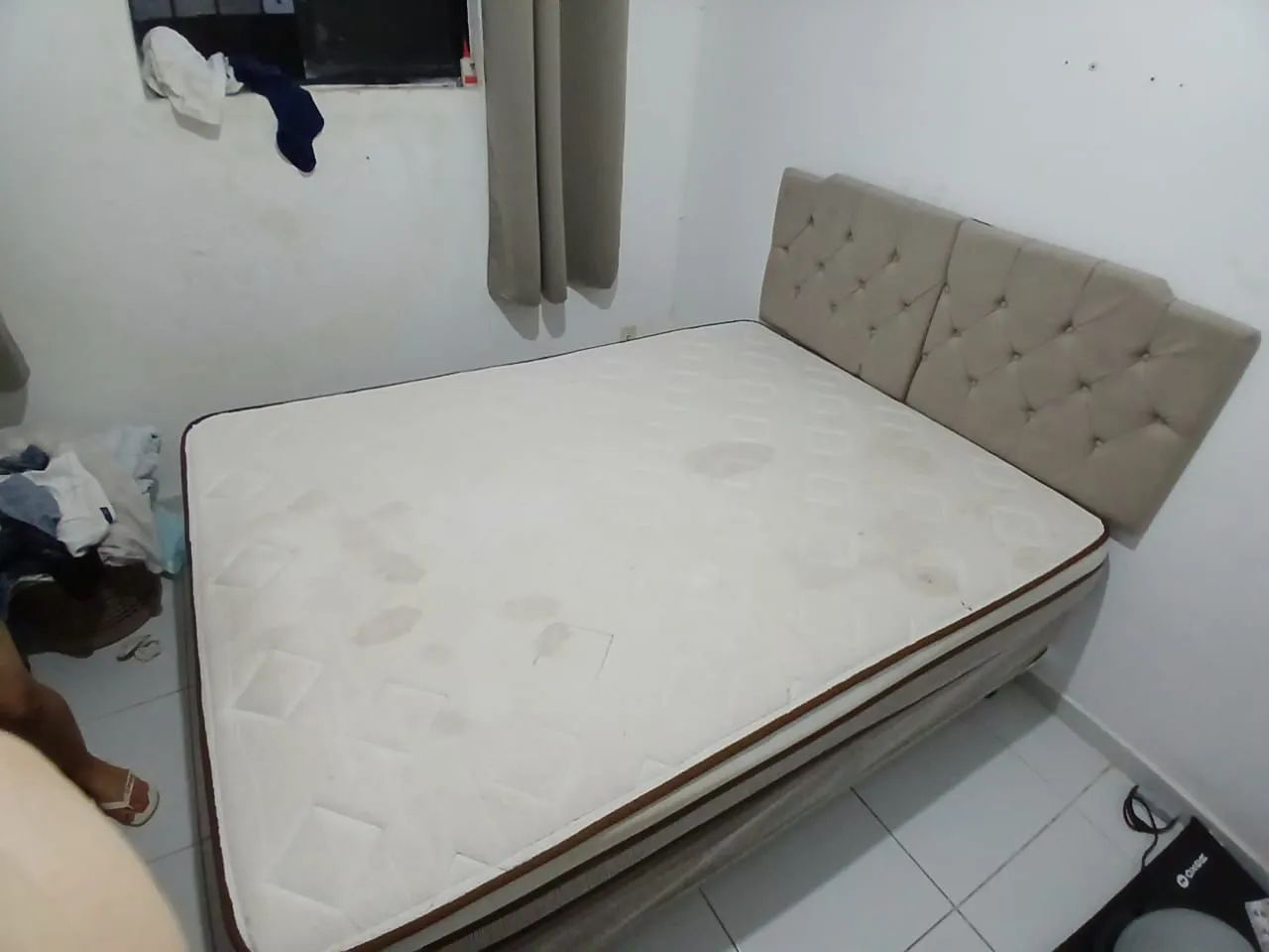 Cama De Casal Usada Plumatex Box Ilheus - Foto 4