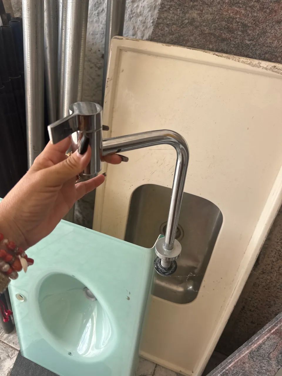 Pia de vidro completa  - Foto 4