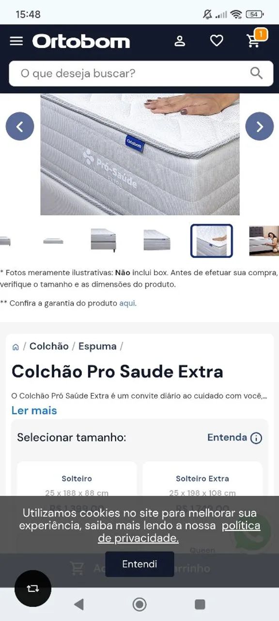 Colchão casal Ortobom  - Foto 4