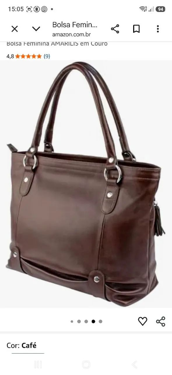 Bolsa de couro Galvani