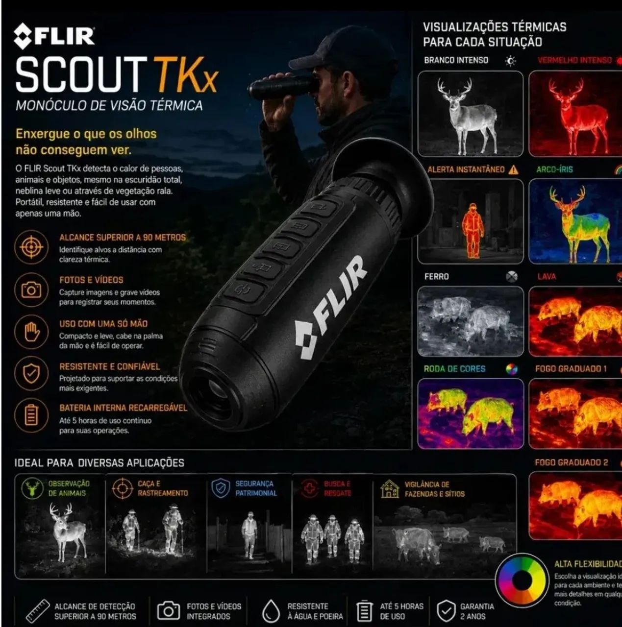 Binóculo Térmico Flir Scout TK - Foto 3