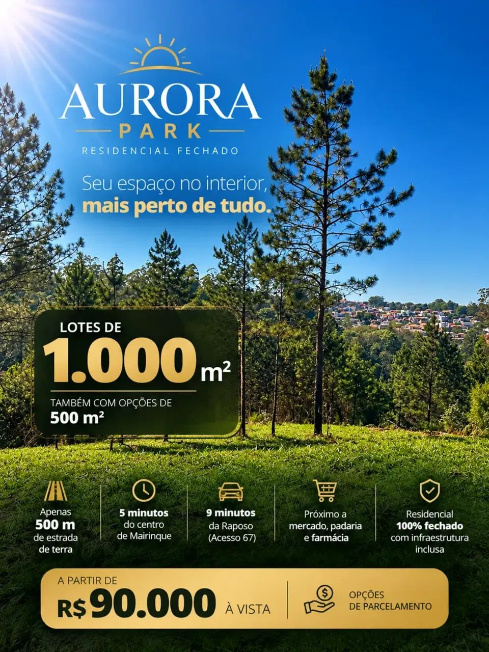 1.000 m² Perto do Centro de Mairinque
