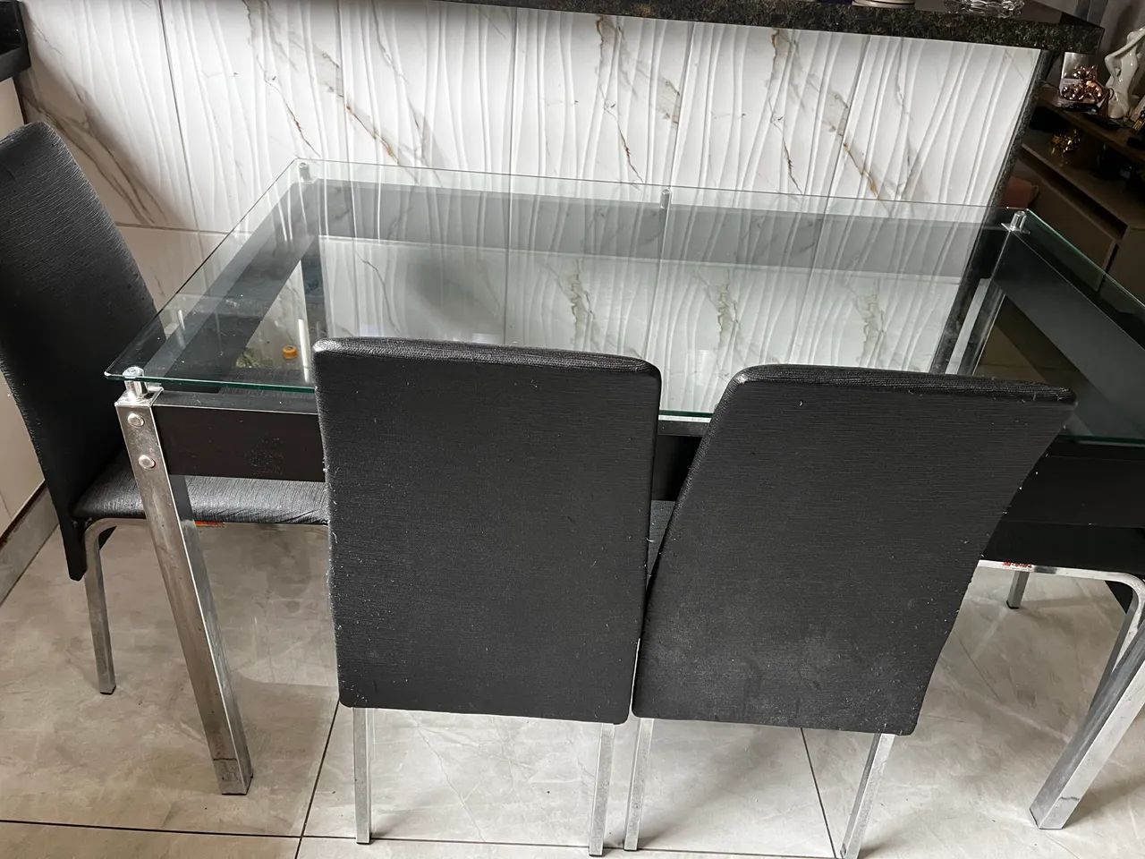Mesa  janta de vidro  - Foto 2