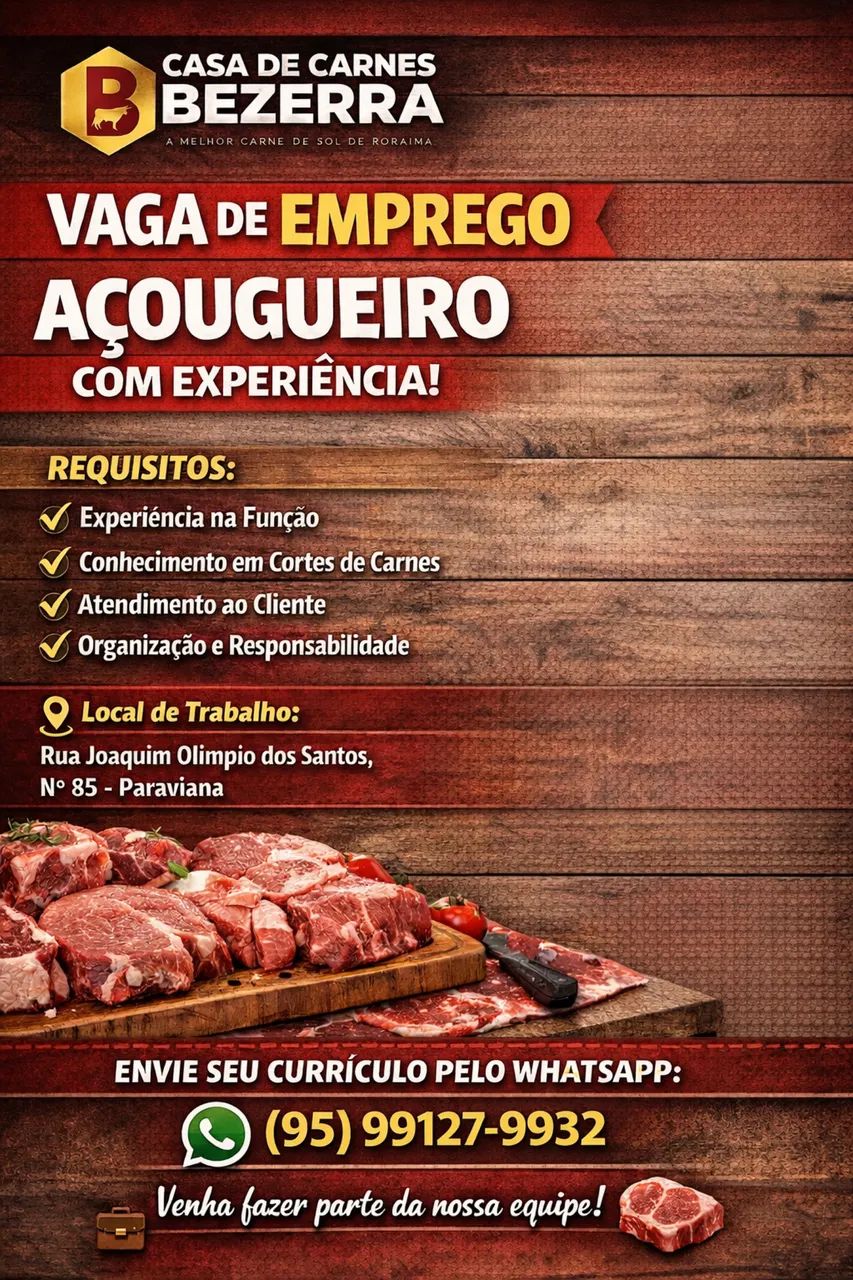 Contrata se AÇOUGUEIRO 