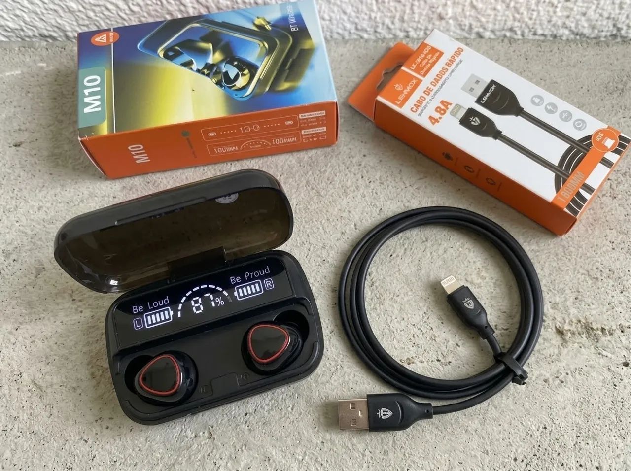 Na compra do Fone Bluetooth, Cabo de brinde