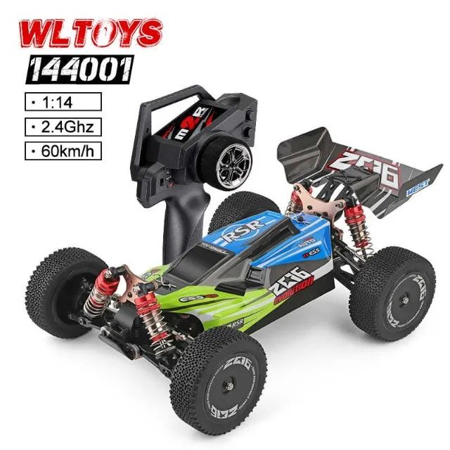 Automodelo Buggy WLToys 144001 1/14 4x4 chassi em alumínio !!! - Foto 5