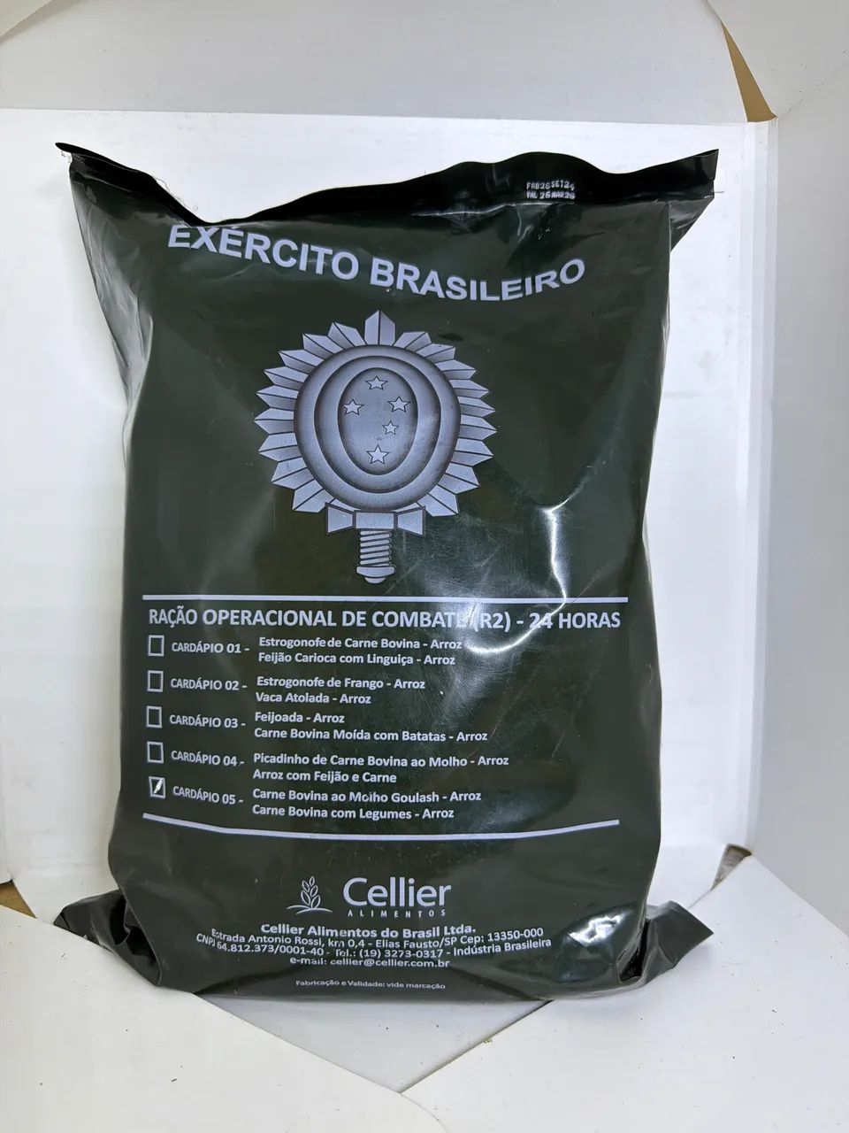 Comida militar eb ração operacional 