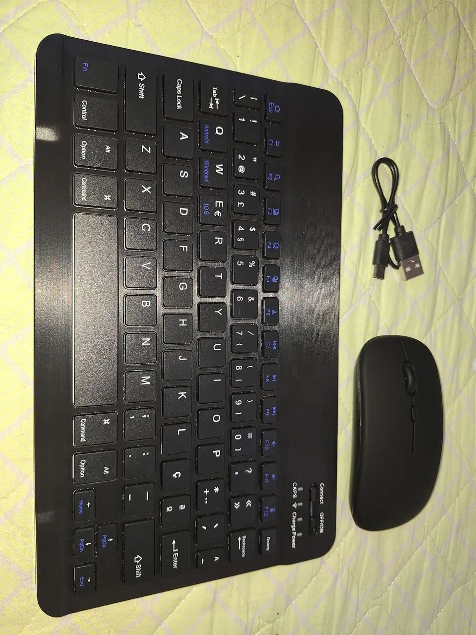 Kit Teclado e Mouse  Sem Fio Bluetooth  , Compatível Android e IOS  e Windows.  - Foto 4