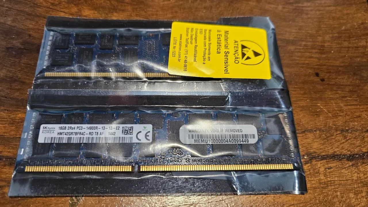kit 4x16gb PC3 14900R Hynix p servidor ECC REG - Memória RAM - Rio
