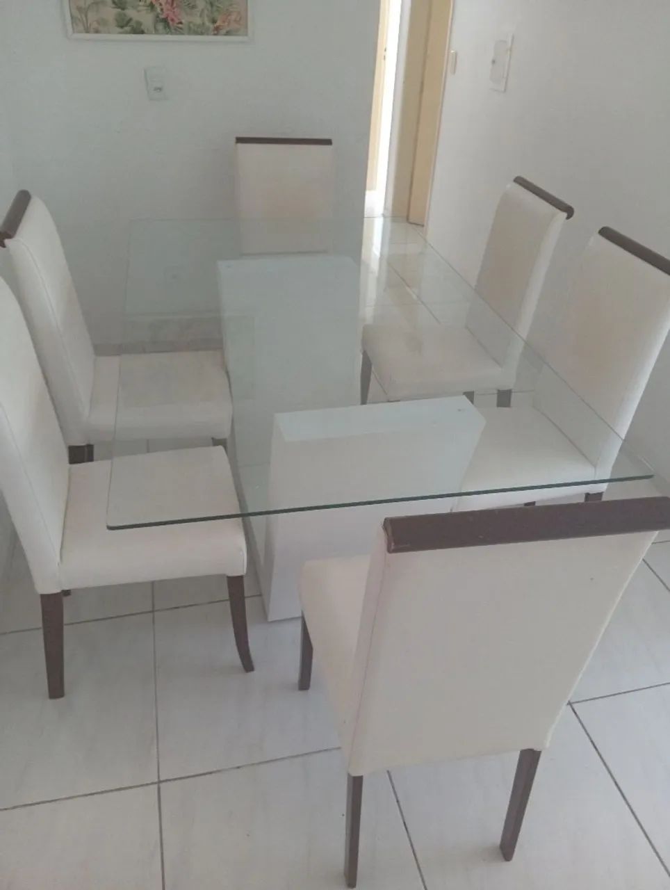 Mesa de vidro 6 lugares  - Foto 3