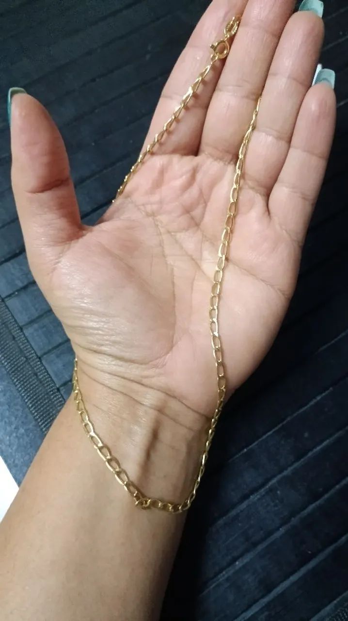 Colar dourado banhado a ouro 18 k - Foto 2