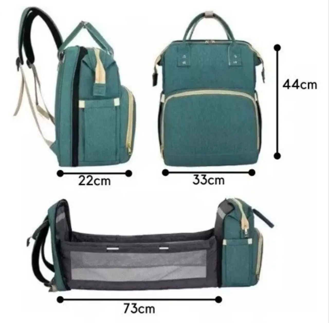 MOCHILA/BOLSA MATERNIDADE CINZA - Foto 3