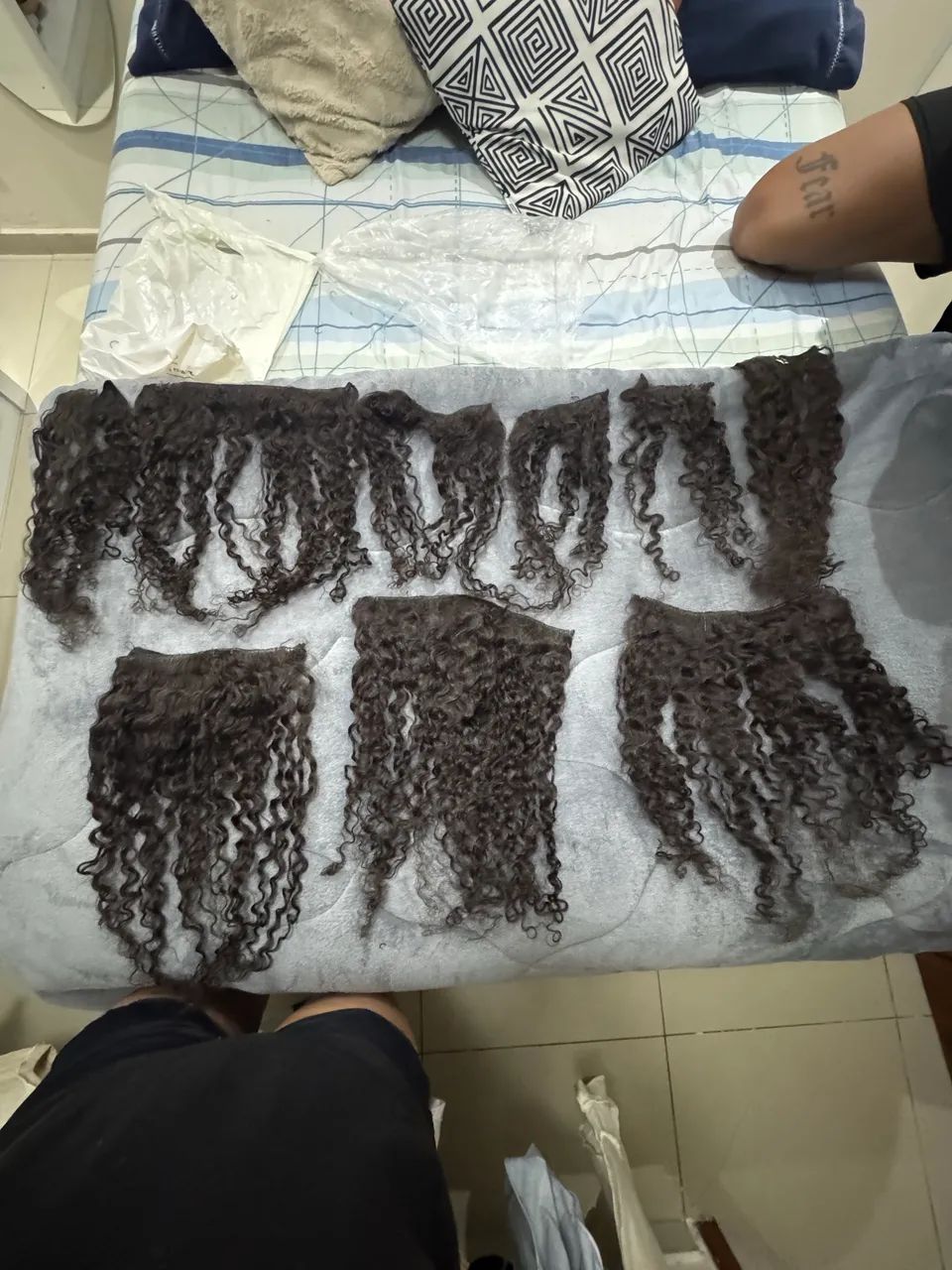 Cabelo humano cacheado 350 gramas 1999 - Foto 3