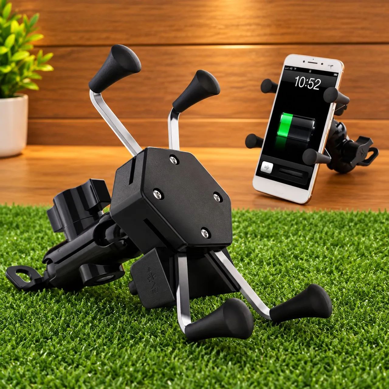 Suporte de Celular para Moto com USB - Ajustável e Resistente - Foto 2