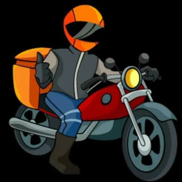 Motoqueiro com baú 