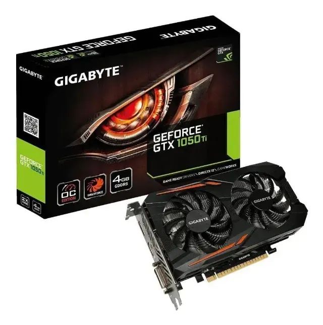 Placa Vídeo Nvidia Gigabyte Geforce Gtx 1050 Ti Oc 4gb