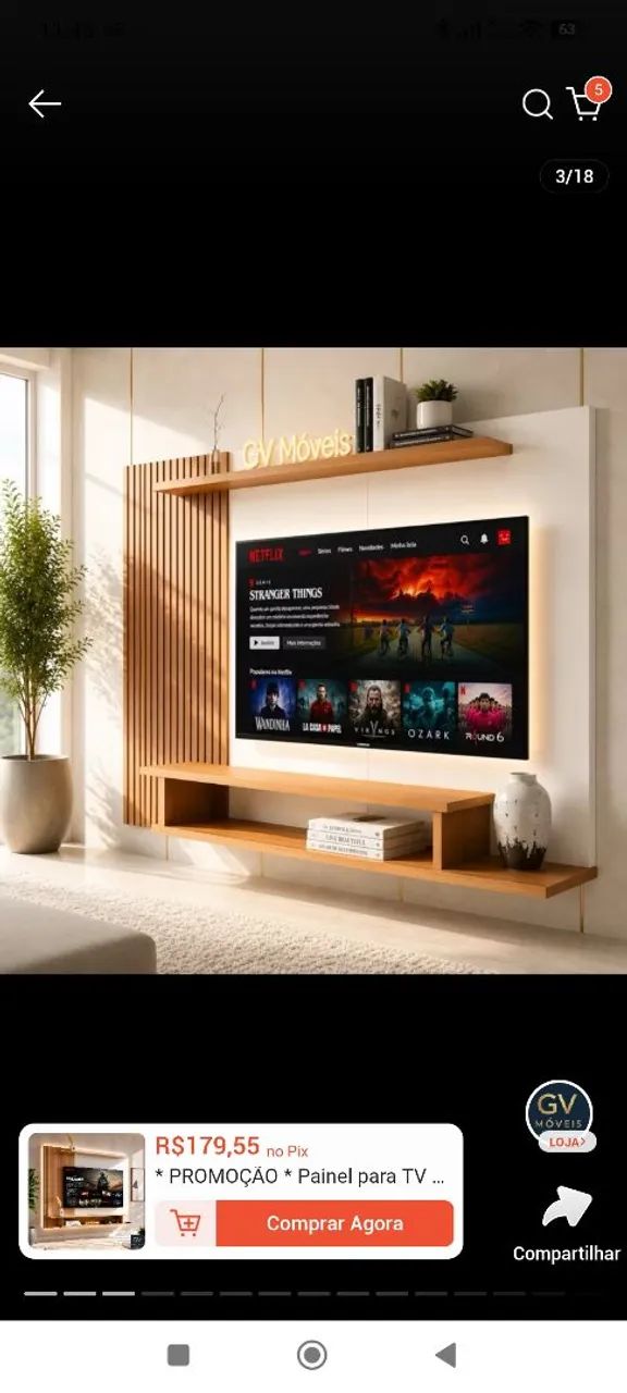 Painel tv até 60' - Foto 2