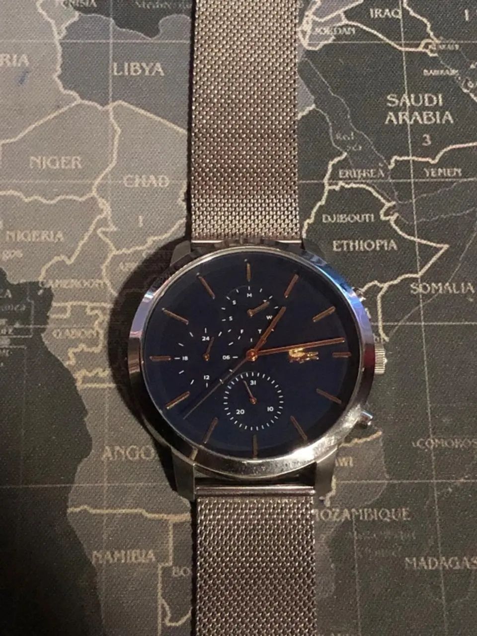 Relógio LACOSTE em Aço com Fundo Azul - Foto 4
