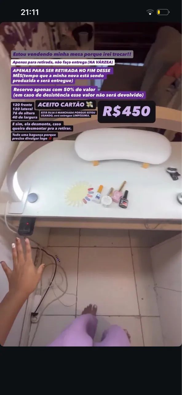 Mesa L pra nails designer! - Foto 4