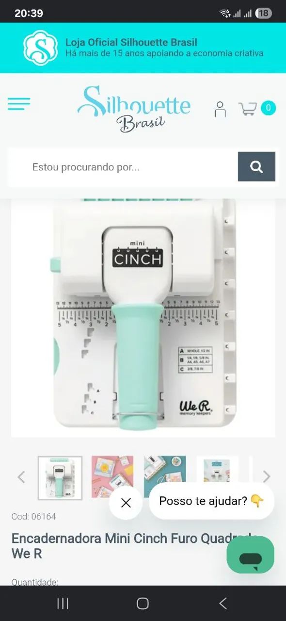 Vendo Encadernadora WE R MINI CINCH nova