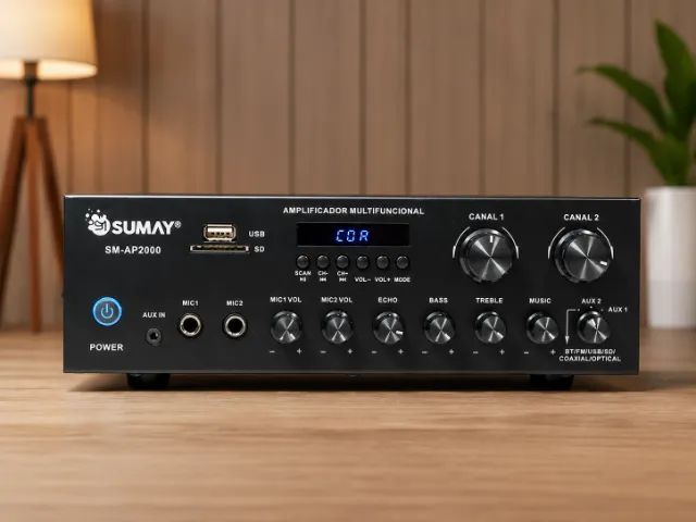 Amplificador Stereo Sumay SM-AP2000 2 Canais 100W - Foto 4