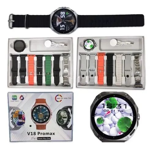 SMARTWATCH V18 PRO MAX + 7 PULSEIRAS | TELA 360×360 - Foto 2
