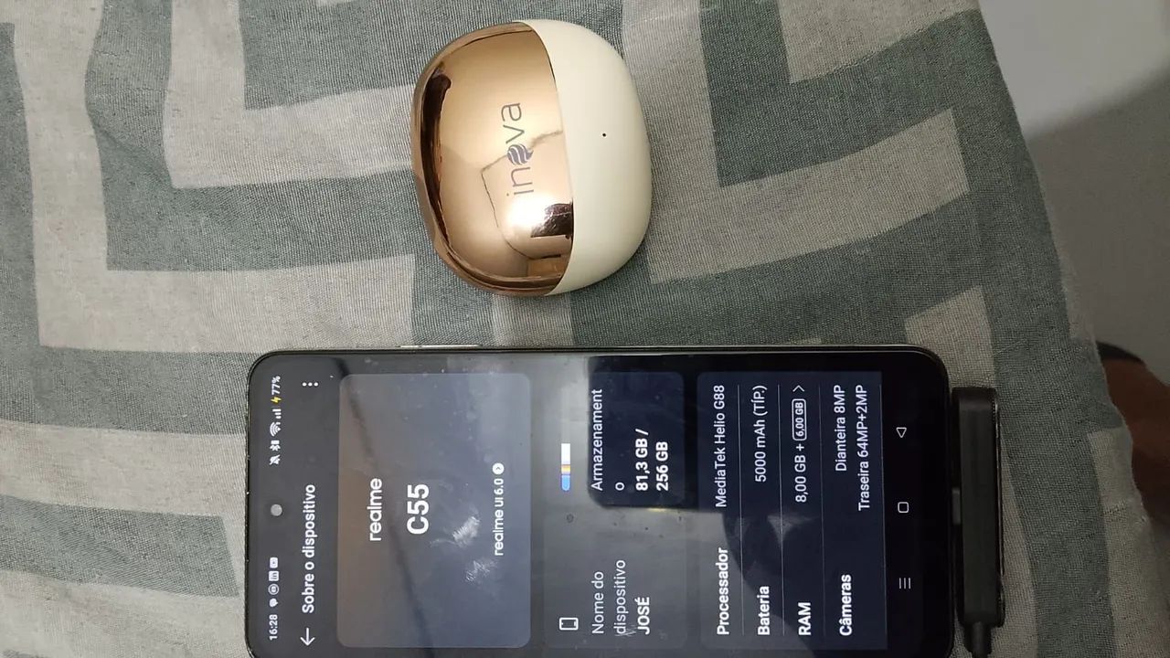Vendo um celular realme e um fone de ouvido bluetooth  - Foto 4