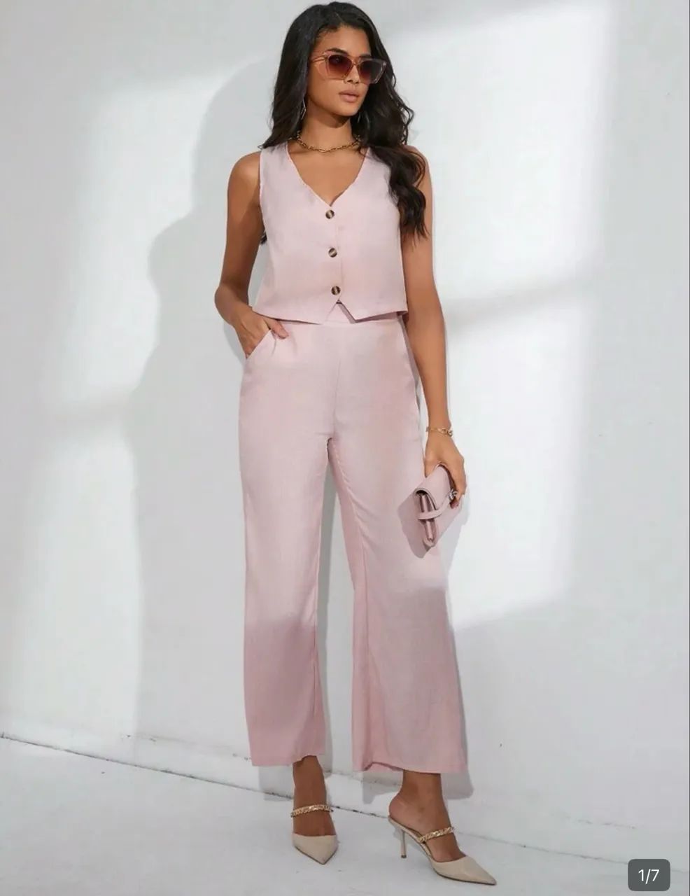 Conjunto rosa, tamanho P - Foto 3