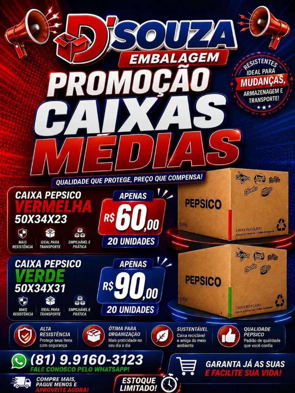 Kit Mudança - Caixas Pepsico