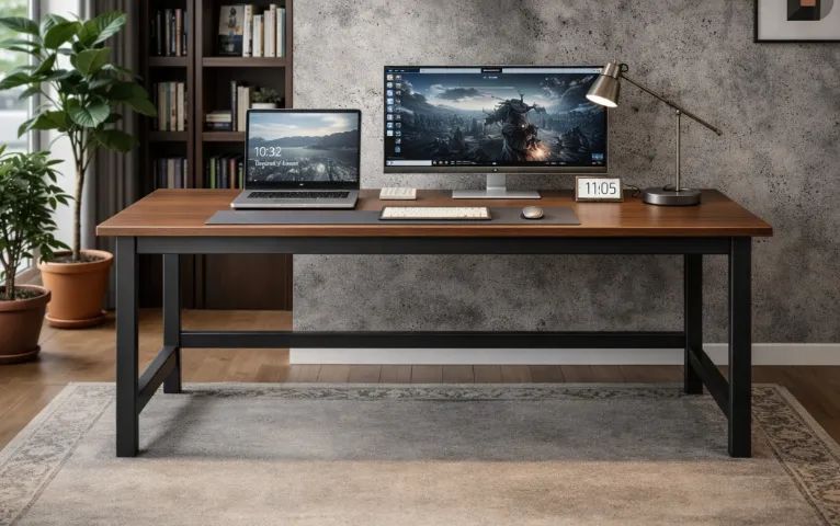 Mesa / Escrivaninha de Alto Padrão - MDF Maciço + Base de Ferro Ultra Resistente 140 x 80 - Foto 2