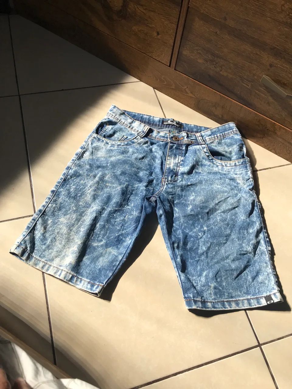 Bermuda jeans masculina 