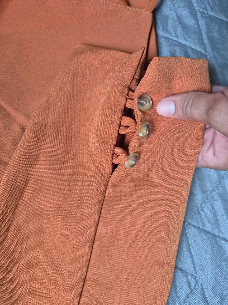 Blazer gola lapela na cor laranja - Nunca usado - Foto 2
